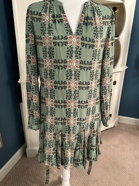 Sage Green and Pink Casual Dress